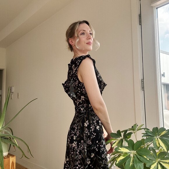 Floral Faux Wrap Dress - Picture 1 of 3